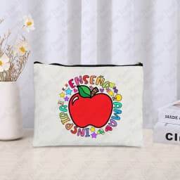 Teacher Cosmetic Case Back To Shool Gift Trendy Zipper Makeup Bag Pouch Thank You Teachers Gifts Pencil Case Lipstick Storage