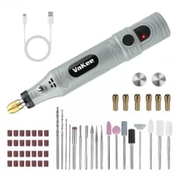 Vakee 16000RPM Rotary Tool, 3.7V USB Rechargeable Mini Grinder Pen, Portable Electric Tool for DIY Craft, Jewelry Makin