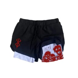 2026 Summer Dragon Ball Men's Shorts Double Two-in-one Shorts Son Goku Printed Quick-drying Fake Two-piece Family Sports Shorts