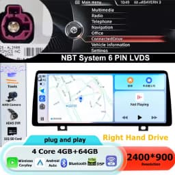 Android 16 RHD For BMW 3/4 series F30 F31 F32 F33 F34 F36 2013-2019 Android Auto Carplay Car Multimedia Car Radio WIFI DSP GPS