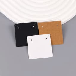 5*5cm 50pcs Square Blank Craft Paper Holder For Jewelry Necklace Earrings Cards Label Tags Handmade DIY Accessories Wholesale