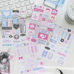 2sheets Kawaii Ins Love Bow Die Cutting Stickers Creative Decoration DIY Diary Album Scrapbook Aesthetics Stationery Stickers