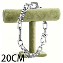 2026 New 925 Silver Women's Classic Logo Heart Shaped ME Chain Link Open Loop Bracelet Display Tool Exquisite DIY Charm Jewelry