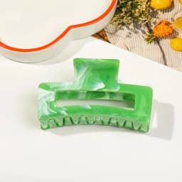 Acrylic Hair Claw Grab Bow Large Hair Clip Ponytail Geometric Hollow Square Hairpins Barrettes for Women Girls Hair Accessories