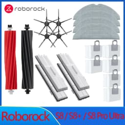 For Roborock S8 Pro Ultra S8+ Spare Parts DuoRoller Main Side Brushes Mop Cloths HEPA Filters Dust Bags Accessories
