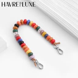 Beaded Decorative Chain Strap For Longchamp Bag Purse Colorful Handhold Destructive Modification shoulder Straps Bag Accessories