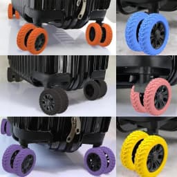 8PCS/Set Suitcase Wheels Protection Cover Silent Rubber Luggage Roller Cover Trolley Box Casters Cover Travel Luggage Caster Sho