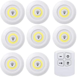 Dimmable LED Under Cabinet Light with Remote Control Battery Operated LED Closets Lights Wardrobe Bathroom Lighting Night Light