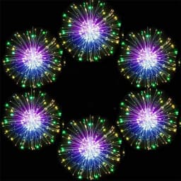 1200LED Hanging Starburst String Lights Garden Patio Party Firework Lamp Garland Decor Waterproof Christmas Twinkle Fairy Lights