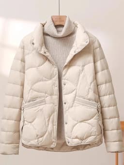 Women's Short Lightweight Cotton Jacket Warm Fashionable Versatile Inner Coat Spring Autumn Winter Seasonal Wear