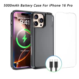 USB-C Battery Case for iPhone 16/16 Pro/16 Pro Max/16 Plus Portable Wireless Charging Cover Power Bank Extended Battery Pack