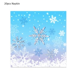Snowflake Theme Birthday Party Paper Plates Cups Banner Frozen Snow Queen Cartoon Wedding Shower Decorations Supplies