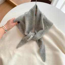 100% Wool Women's Knitted Triangle Scarf Shawl Warmth for Autumn and Winter Multifunctional All - Match Small Scarf for Ladies