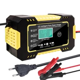 Car Battery Charger Full Auto Motorcycle 12V 6A Pulse Repair LCD Display Smart Fast Charge AGM Deep cycle GEL Lead-Acid Charger