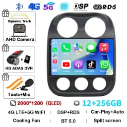 Android 16 Carplay For Jeep Compass Patriot 2010 2011 2012 2013 2014 2015 2016 Car Radio Multimedia Player Stereo Head Unit 2din