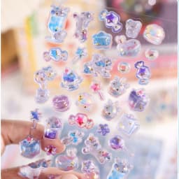 1 pc/4 pcs Cartoon 3D Drop Relief Stickers Mini Rabbit Sea Animals Cats Scrapbooking Diy Journal Cute School Stationery Stickers