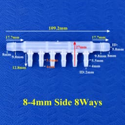 1~50pcs Food Grade PP 8-4mm 4 ~ 10-Ways Hose Connector Aquarium Tank Air Pump Liquid Gas Diverter Garden Irrigation Pagoda Joint
