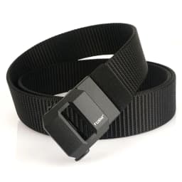 TUSHI Brand Classic High-End Elongated Thickened Men's Tactical Nylon Waist Belt Toothless Smooth Automatic Buckle Canvas Nylon