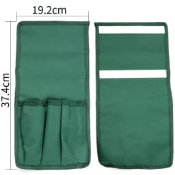 Folding Portable Iron Garden Kneeling Stool, Square Outdoor Kneeler with Detachable Tool Pouch, Compact for Camping Hiking Trave