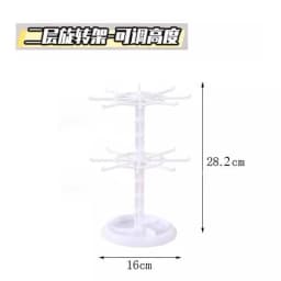Rotatable Acrylic Display Stand Keychain Jewelry Accessory Holder Earring Necklace Bracelet Chain Storage Organizer