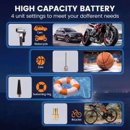 STSCELZ Portable Jump Starter Air Compressor for 12V Cars, 150 PSI Tire Inflator with Digital Gauge and Auto Shut-Off