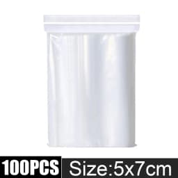 100/1000pcs Thicken Zipper Sealed Bags Clear Plastic Storage Bag for Small Jewelry Food Packing Reclosable Zippers Sealing Pouch