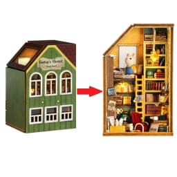 New DIY Mini Rabbit Town Casa Wooden Doll Houses Miniature Building Kits with Furniture Dollhouse Toys for Girls Birthday Gifts