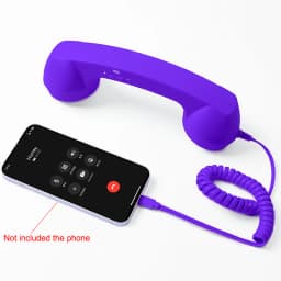 Retro Mobile Phone Handset Headphone Type-C Tangle Free Wire Landline Handle Receiver Telephone Style Handheld Phone Receiver