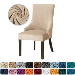 Super Soft Small ArmChair Cover Elastic Pure Color Chair Cover High Back Sloping Armchairs Slipcovers for Hotel Home Decor