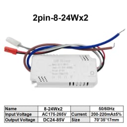 5pcs 3 Color LED Driver 200mA-220mA Transformer 8-24Wx2 25-40Wx2 37-60Wx2 60-80Wx2 For Ceiling Light Chandelier Replacement