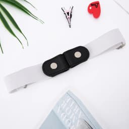 New No Buckle Stretch Buckless Belt Invisible Elastic Waist Belt Unisex for Jeans Pants, Lazy Belts for Women Men