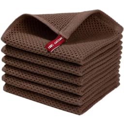 1/6Pcs Hot-selling Pure Cotton Honeycomb Kitchen Square Towel Set Easy To Clean with Hook Waffle 30*30cm