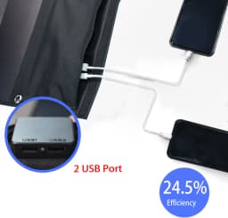 Portable Solar Panel 28W Rechargeable Solar Charger, Suitable for Mobile Phones, Small Power Banks