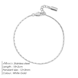 EMANCO Wire Chain Bracelet Fashion Trend New Personalized Men's White Gold Bracelet Non-Fading Color Wholesale Jewelry