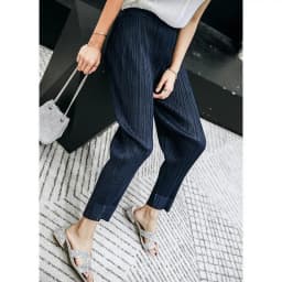 2025 New Folded Straight Leg Pants Grey Slimming Paper Figure Japanese Style Split Nine Points Women's Pencil Thin Leggings