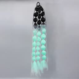Synthetic 1Pcs Ponytail Extension Corlorful Bubble Braid Long Lantern Braided Ponytail with Hair Tie Straight Hairpieces