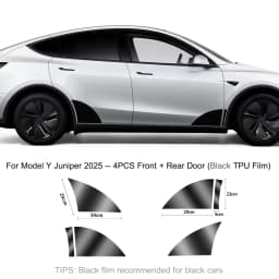 For Tesla Model Y Juniper 2027 Front Door Corner Anti-Scratch Film Rear Door Protective Films Invisible Car Clothing TPU Film