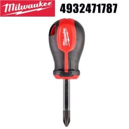 Milwaukee 4932471787/4932471780 Tri-Lobe Grip Stubby Screwdriver Set PH2 x 45mm/SL 1.2x6.5x45mm