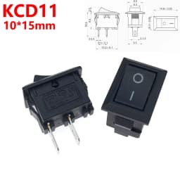 5/20/100Pcs KCD1 15*21mm 2Pin ON-OFF Boat-shape Switch 10*15mm Snap-in Rocker Switch KCD Switches