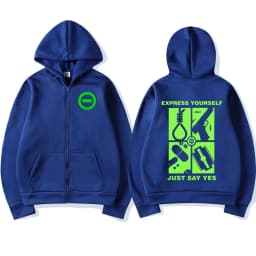 Type O Negative Express Yourself Just Say Yes Zip Up Hoodies Gothic Metal Rock Band Zipper Sweatshirt Men Women Clothing Jackets