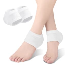 1 Pair Silicone Protector Sleeve Heel Pads Heel Cups Plantar Fasciitis Support Feet Care Skin Repair Cushion Half-yard Gel Heel