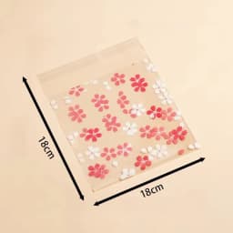 50-100pcs Flower Printed Opp Transparent Resealable Poly Bags Self Adhesive Plastics Bags For DIY Gifts Jewelly Making Seal Bags