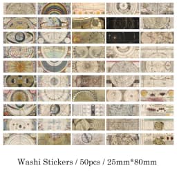 50pcs/pack Creative Ins Style Stickers Book DIY Scrapbooking Aesthetic Stationery Collage Junk Journal Decor Stickers