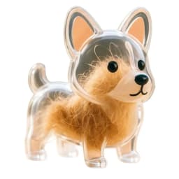 Clear Pet Hair Keychain Cute Dog Fur Keepsake Holder Creative Transparent Pet Hair Memorial Collection Pendant For Dog/Cat