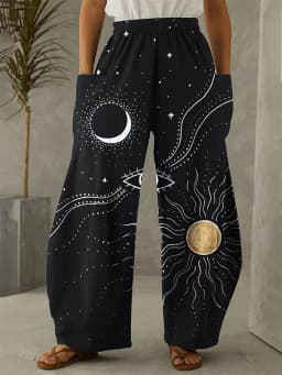 Galaxy Sky Full Length Wide Leg Pants 3D All Over Print Thin Hipster Fashion Summer Streetwear Sweatpants Women Clothing