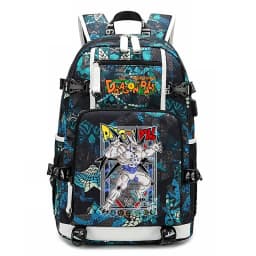 Dragon Ball Z Anime Print Student Backpack Large Capacity Casual Daypack for Kids Teen Boys Girls School Travel