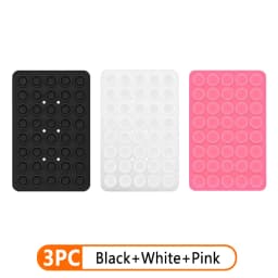 Multi-Functional Phone Case Backed Silicone Suction Pad Holder Double Side Suction Cup Bracket Fixture Desk Car Stand For iPhone