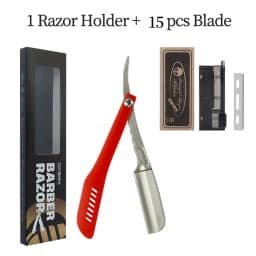 Men Manual Folding Beard Shaver Hollow Out Handle Straight Razor Barber Shaver Salon & Home Use With 100pcs Edge Single Blades