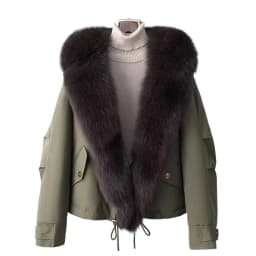 2026 Winter New High End Big Fur Collar Workwear Down Cotton Jacket Women's Fashion Short Thicken Cotton Female Parkas Coats