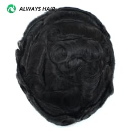 I SKIN Men's Capillary Prothesis 0.12-0.14mm Indian Human Hair 130% Hair Density Men Toupee 6x8 6x9 7x9 7x10 8x10 Size Wig Man